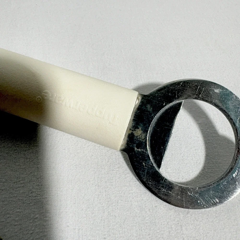 Vintage Tupperware Heavy Duty Bottle Opener Blue Tip 7.5 Inch